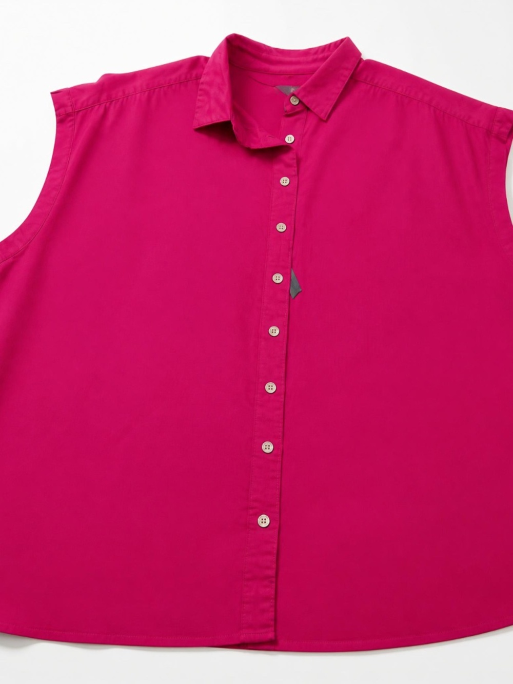 NWT Terra & Sky Plus 2X Camp Shirt Dark Azalea Pink Button Down